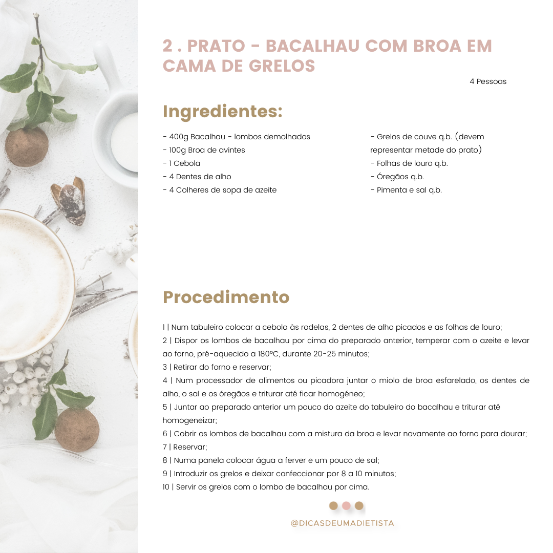 Ementa para a consoada