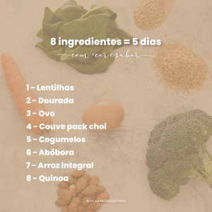 Ementa semanal saudável: 8 ingredientes para 5 dias!