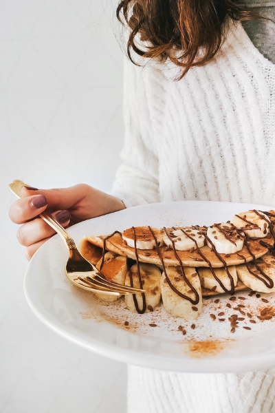 Crepes de Aveia com Toping de Banana e Chocolate !