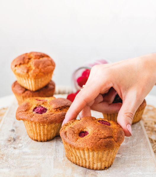 Receita de Muffins de frutos vermelhos, saudáveis e sem açúcar